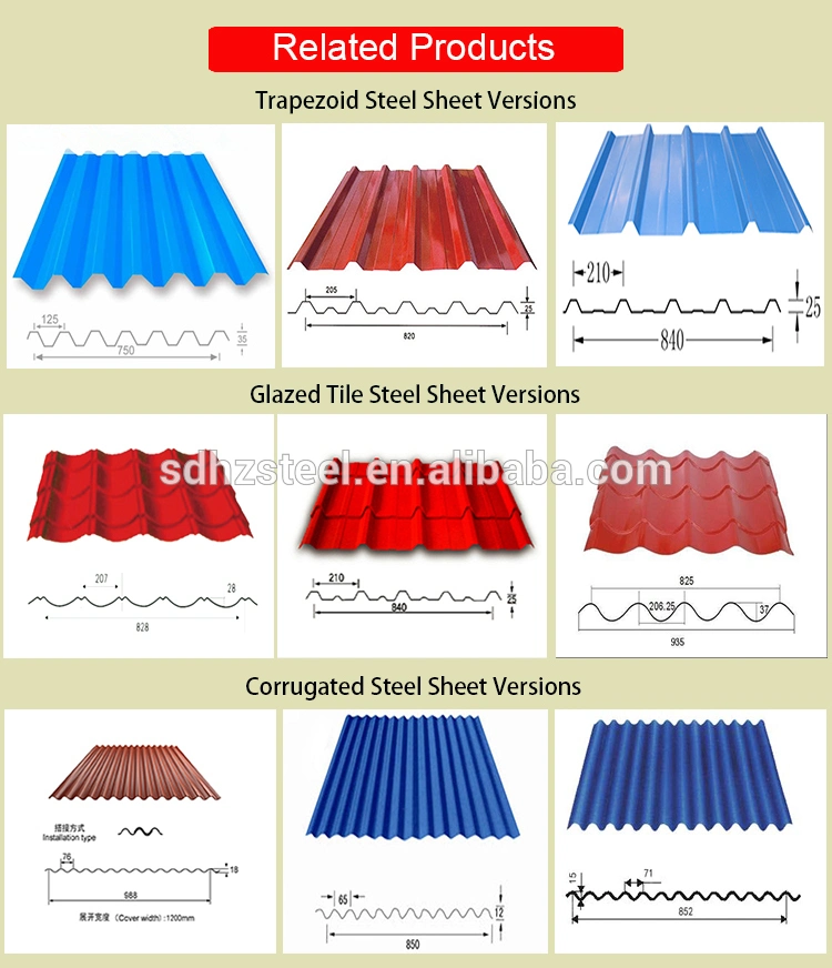 Roof Tiles Metal Roofing Sheet PPGI Corrugated Zinc Roofing Sheet/Galvanized Steel Price Per Kg Iron